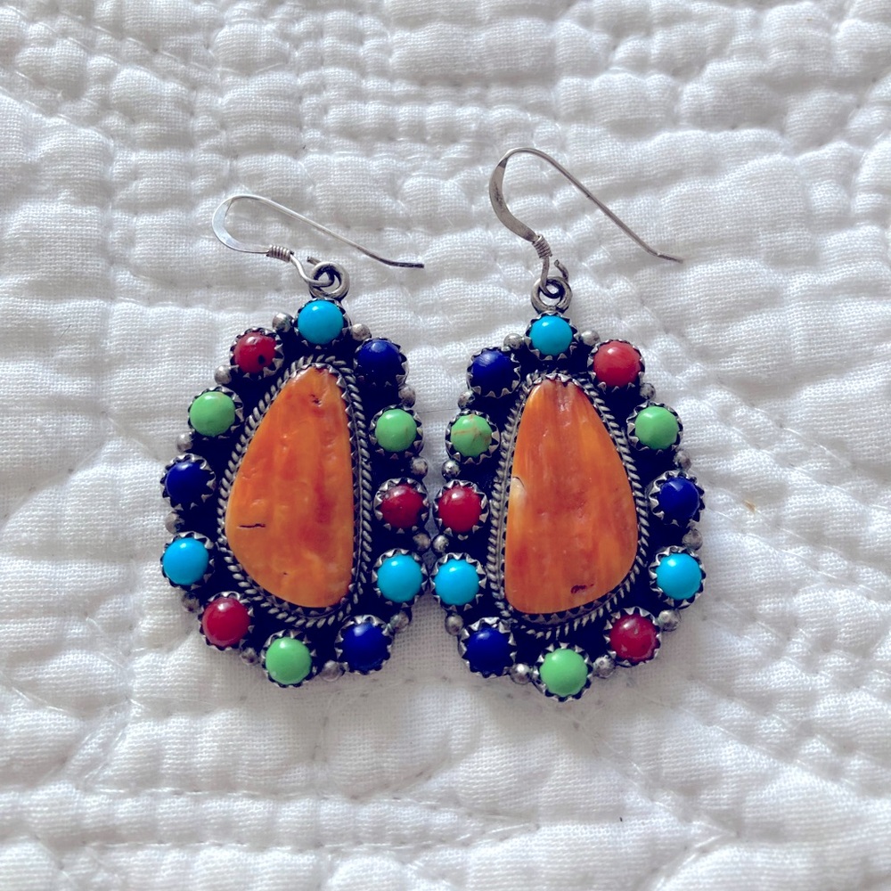 Navajo Cluster Earrings by Marco Begaye